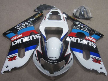 Großhandel Suzuki GSXR 600 Motorrad Verkleidung 2001-2003 - Weiss Blau Rot Schwarz Motul