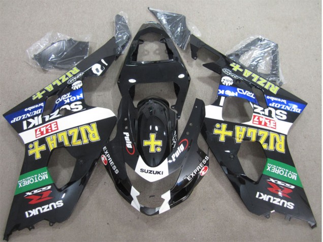 Großhandel Suzuki GSXR 600 Motorrad Verkleidung 2004-2005 - Glanzendes Schwarz Weiss Grun Gelb Rizla