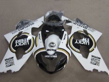 Großhandel Suzuki GSXR 600 Motorrad Verkleidung 2004-2005 - Weiss Schwarz Lucky Strike Motul