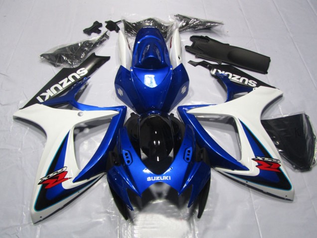 Großhandel Suzuki GSXR 600 Motorrad Verkleidung 2006-2007 - Weiss Blau Glanzendes Schwarz Rot