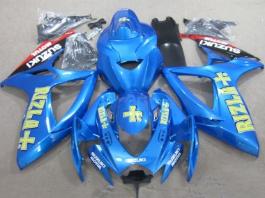 Großhandel Suzuki GSXR 600 Motorrad Verkleidung 2006-2007 - Blau Gold Rot Rizla
