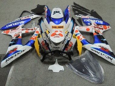 Großhandel Suzuki GSXR 600 Motorrad Verkleidung 2008-2010 - Weiss Blau Orange Alstare Dunkel Dog