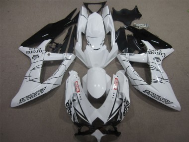 Großhandel Suzuki GSXR 600 Motorrad Verkleidung 2008-2010 - Weiss Schwarz Corona Extra Motul