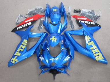 Großhandel Suzuki GSXR 600 Motorrad Verkleidung 2008-2010 - Blau Gelb Rot Schwarz Rizla Motul