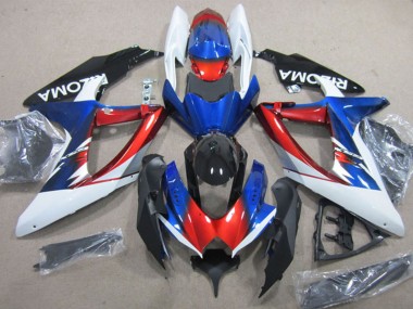 Großhandel Suzuki GSXR 600 Motorrad Verkleidung 2008-2010 - Weiss Rot Blau Schwarz Rizoma