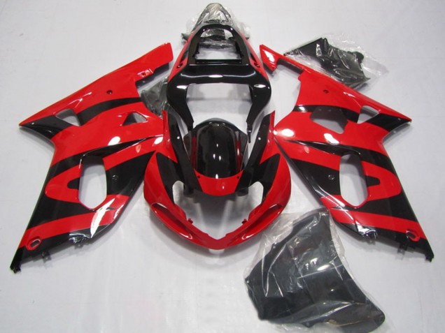 Großhandel Suzuki GSXR 750 Motorrad Verkleidung 2001-2003 - Rot Glanzendes Schwarz