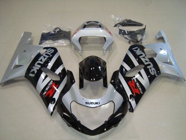 Großhandel Suzuki GSXR 750 Motorrad Verkleidung 2001-2003 - Silber Glanzendes Schwarz