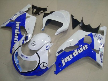 Großhandel Suzuki GSXR 750 Motorrad Verkleidung 2001-2003 - Weiss Blau Jordan