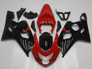 Großhandel Suzuki GSXR 750 Motorrad Verkleidung 2004-2005 - Rot Glanzendes Schwarz