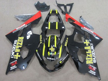 Großhandel Suzuki GSXR 750 Motorrad Verkleidung 2004-2005 - Schwarz Rot Gelb Rizla