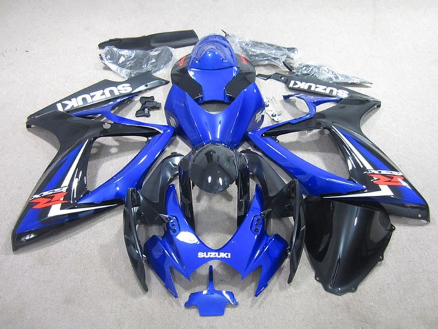 Großhandel Suzuki GSXR 750 Motorrad Verkleidung 2006-2007 - Blau Glanzendes Schwarz