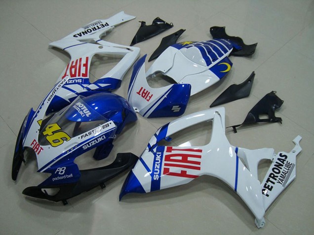 Großhandel Suzuki GSXR 750 Motorrad Verkleidung 2006-2007 - Weiss Blau Rot Fiat 46