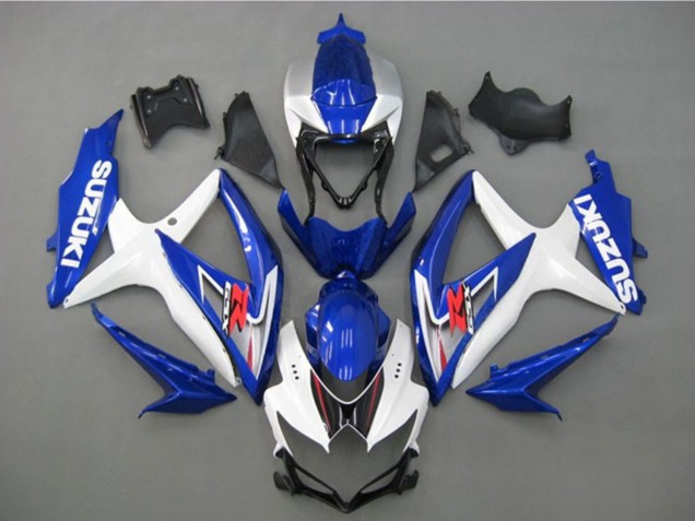 Großhandel Suzuki GSXR 750 Motorrad Verkleidung 2008-2010 - Weiss Silber Blau Schwarz