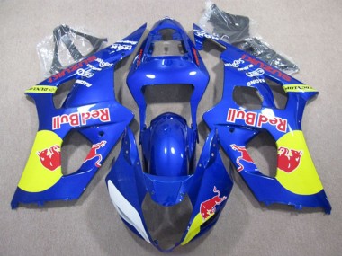 Großhandel Suzuki GSXR 1000 Motorrad Verkleidung 2003-2004 - Blau Gelb Red Bull