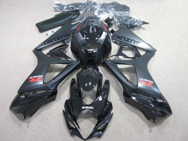 Großhandel Suzuki GSXR 1000 Motorrad Verkleidungen Kit 2007-2008 - Glanzendes Schwarz Matt Schwarz