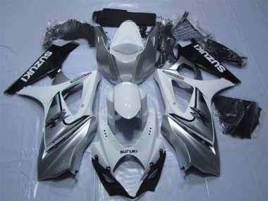 Großhandel Suzuki GSXR 1000 Motorrad Verkleidung 2007-2008 - Weiss Silber Schwarz