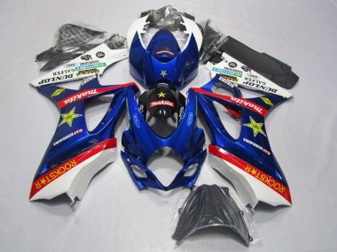 Großhandel Suzuki GSXR 1000 Motorrad Verkleidung Kit 2007-2008 - Weiss Blau Rot Schwarz RockStar