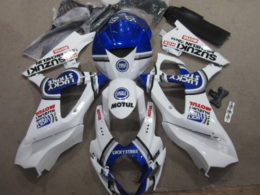 Großhandel Suzuki GSXR 1000 Motorrad Verkleidung 2007-2008 - Weiss Blau Lucky Strike Rot Motul