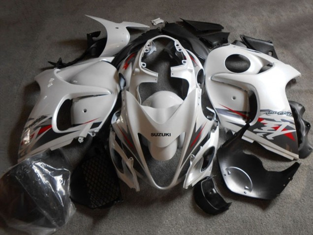 Großhandel Suzuki GSXR 1300 Hayabusa Motorrad Verkleidung 2008-2020 - Weiss Schwarz