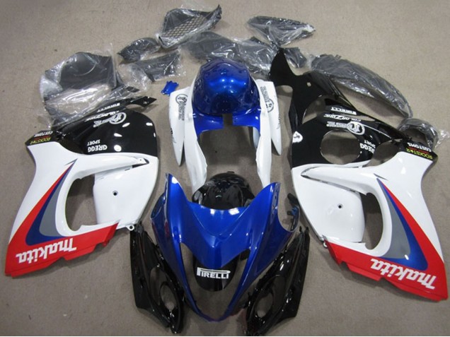 Großhandel Suzuki GSXR 1300 Hayabusa Motorrad Verkleidung 2008-2020 - Weiss Blau Rot Makita