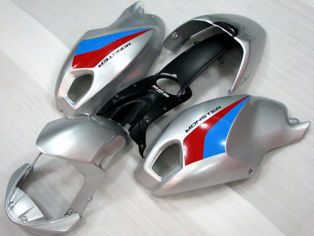 Großhandel Ducati Monster 696 Motorrad Verkleidung 2008-2012 - Silber Blau Rot