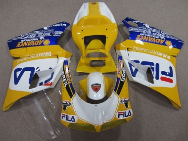 Großhandel Ducati 748 Motorrad Verkleidung 1993-2005 - Gelb Weiss Blau Fila