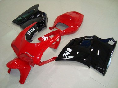 Großhandel Ducati 748 Motorrad Verkleidung 1993-2005 - Rot Glanzendes Schwarz