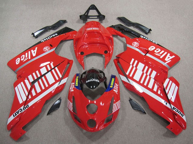 Großhandel Ducati 749 999 Motorrad Verkleidung 2005-2006 - Rot Weiss Glanzendes Schwarz Alice Sundisk