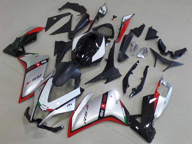 Großhandel Aprilia RS4 50 125 Motorrad Verkleidung 2012-2018 - Silber Rot Glanzendes Schwarz