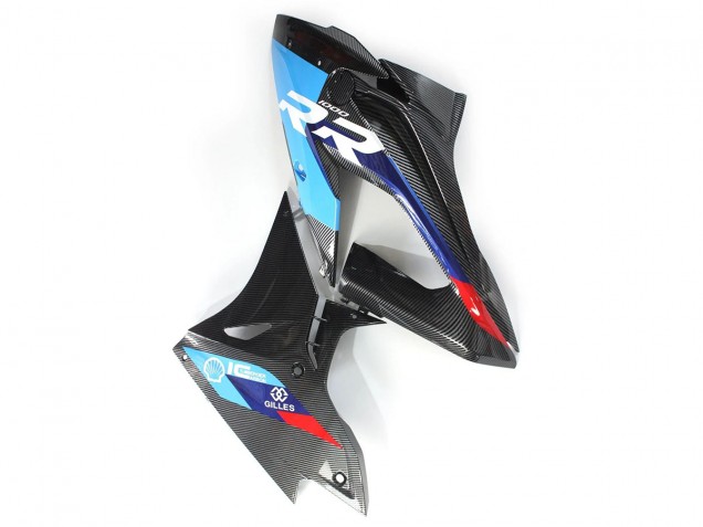 Großhandel BMW S1000RR Motorrad Verkleidung 2015-2016 - Blau Rot Carbonfaser
