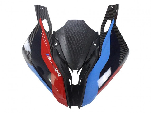 Großhandel BMW S1000RR Motorrad Verkleidung 2023-2024 - Blau Rot Carbonfaser