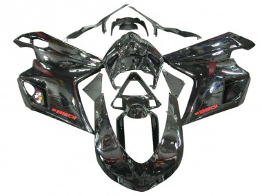 Großhandel Ducati 1098 Motorrad Verkleidung 2007-2014 - Glanzendes Schwarz