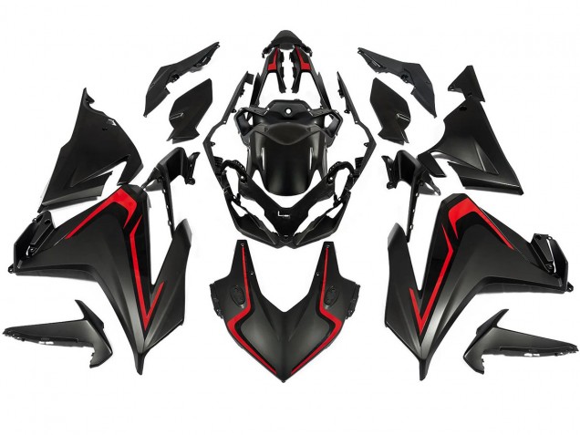 Großhandel Honda CBR500R Motorrad Verkleidung 2022-2023 - Matt Schwarz Rot