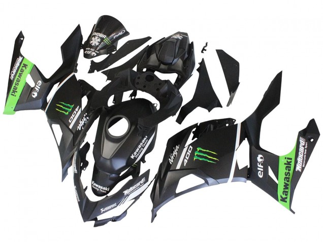 Großhandel Kawasaki EX400 Motorrad Verkleidung 2018-2024 - Matt Schwarz Grun Monster Showr Schnee
