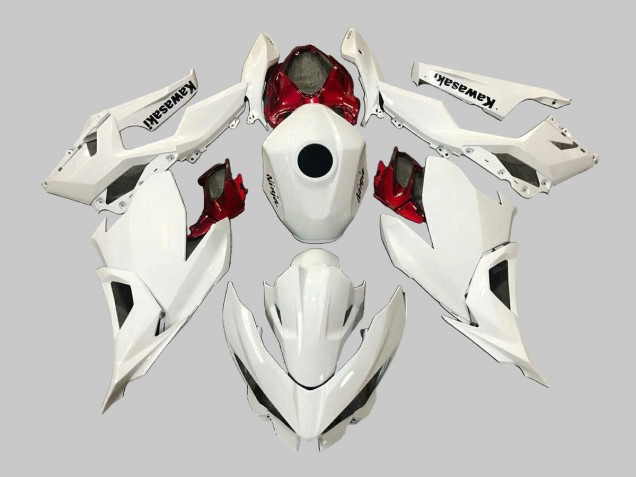 Großhandel Kawasaki EX400 Motorrad Verkleidung 2018-2024 - Weiss Rot Schwarz