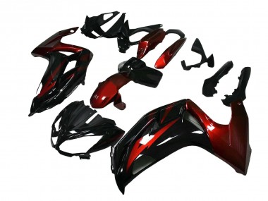 Großhandel Kawasaki EX650 Motorrad Verkleidung 2012-2016 - Rot Glanzendes Schwarz