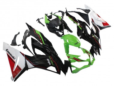 Großhandel Kawasaki ZX6R Motorrad Verkleidung 2019-2022 - Grun Glanzendes Schwarz Weiss Rot