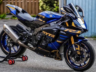 Großhandel Yamaha YZF R1 Motorrad Verkleidung 2015-2019 - Blau Gold Schwarz