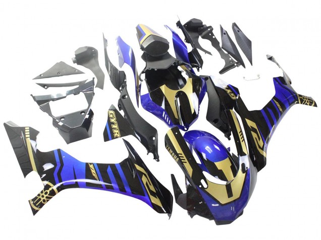 Großhandel Yamaha YZF R1 Motorrad Verkleidung 2015-2019 - Blau Gold Schwarz