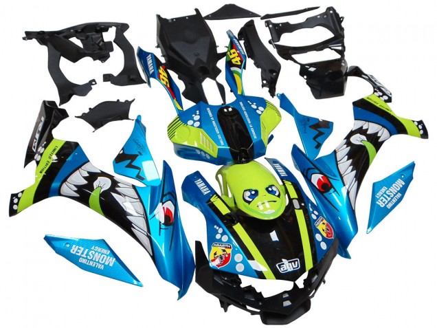 Großhandel Yamaha YZF R1 Motorrad Verkleidung 2015-2019 - Blau Grun Schwarz Hai