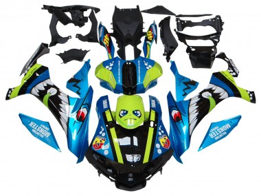 Großhandel Yamaha YZF R1 Motorrad Verkleidung 2015-2019 - Blau Grun Schwarz Hai