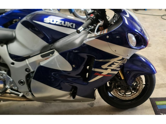 Großhandel Suzuki GSXR 1300 Hayabusa Motorrad Verkleidung 1996-2007 - Blau Weiss