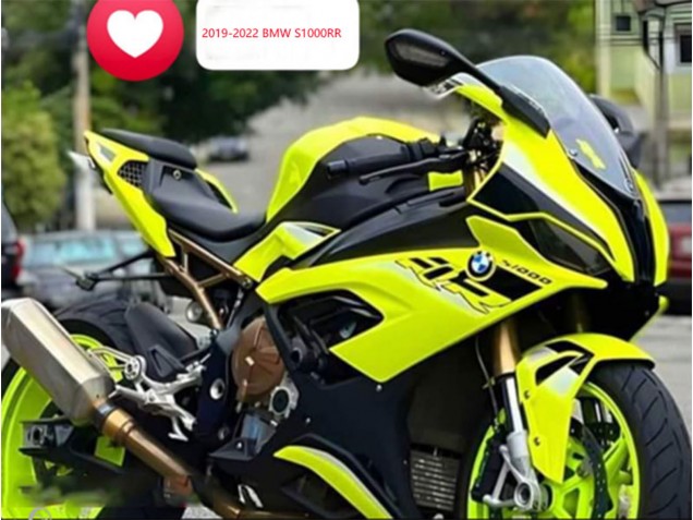 Großhandel BMW S1000RR Motorrad Verkleidung 2019-2022 - Zitrone Gelb