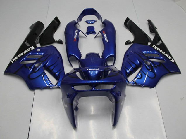 Großhandel ZX9R 1994-1997 Motorrad Verkleidungen - Blau schwarze Flamme Großhandel ZX9R 1994-1997 Motorrad Verkleidungen - Blau schwarze Flamme