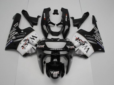 Großhandel ZX9R 1994-1997 Motorrad Verkleidungen - Schwarz Weißes Westmuster