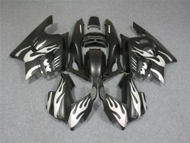 Großhandel CBR 600 F3 1995-1998 Motorrad Verkleidungen - Schwarze Weiße Flamme
