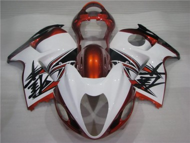 Großhandel GSXR 1300 Hayabusa 1996-2007 Motorrad Verkleidungen - Orange Silber Schwarz