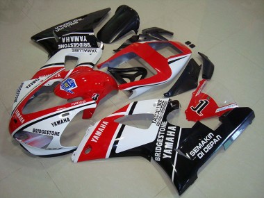 Großhandel R1 1998-1999 Motorrad Verkleidungen - Schwarz Rote Aufkleber