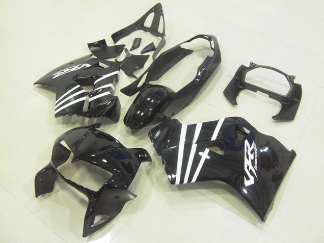 Großhandel VFR 800 1998-2001 Motorrad Verkleidungen - Schwarz Weißes Streifenmuster Großhandel VFR 800 1998-2001 Motorrad Verkleidungen - Schwarz Weißes Streifenmuster