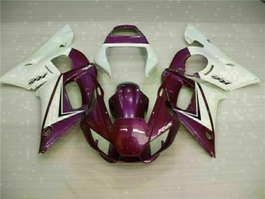 Großhandel R6 1998-2002 Motorrad Verkleidungen - Lila Weiß